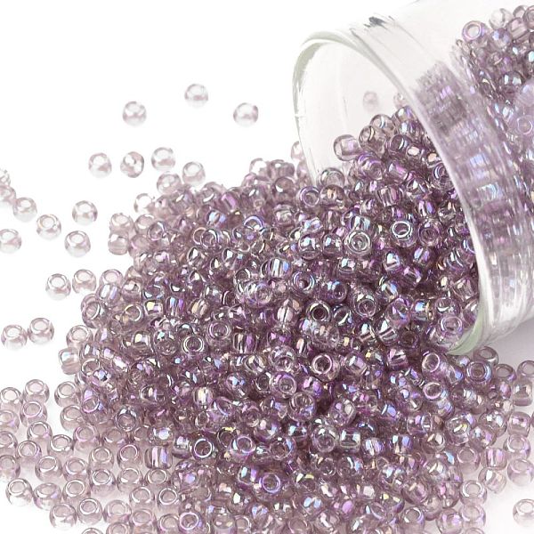 PandaHall TOHO Round Seed Beads, Japanese Seed Beads, (166) Transparent AB Light Amethyst, 11/0, 2.2mm, Hole: 0.8mm, about 5555pcs/50g Glass..., Purple
PandaHall TOHO Round Seed Beads, Japanese Seed Beads, (166) Transparent AB Light Amethyst, 11/0, 2.2mm, Hole: 0.8mm, about 5555pcs/50g Glass..., Purple