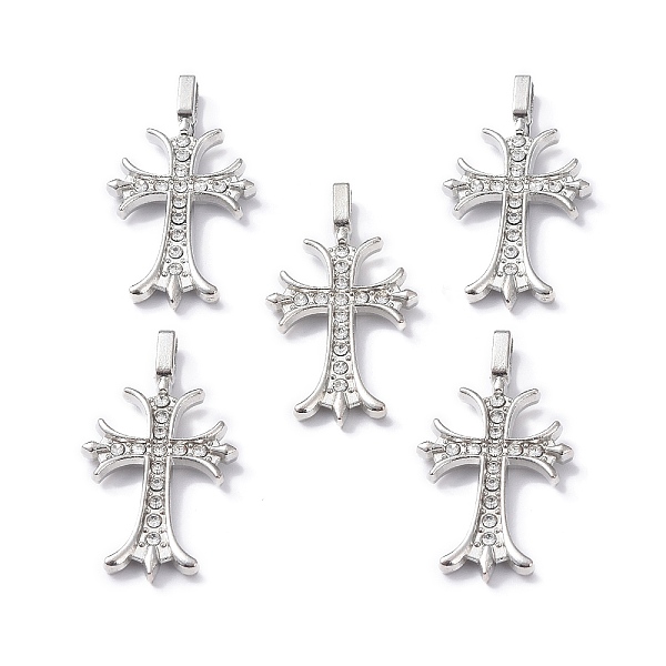 PandaHall Alloy Rhinestone Pendants, Cadmium Free & Lead Free, Cross Charms, Platinum, 35x19.5x3.5mm, Hole: 5.5x3mm Alloy+Rhinestone Cross
PandaHall Alloy Rhinestone Pendants, Cadmium Free & Lead Free, Cross Charms, Platinum, 35x19.5x3.5mm, Hole: 5.5x3mm Alloy+Rhinestone Cross