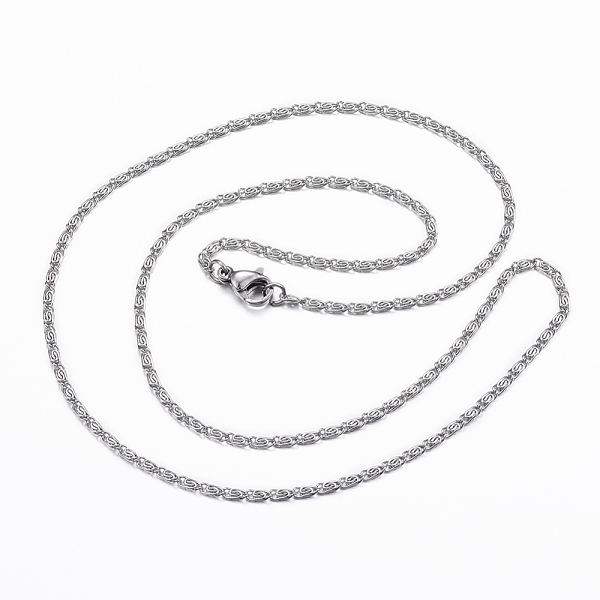 PandaHall 304 Stainless Steel Lumachina Chain Necklaces, with Lobster Claw Clasps, Stainless Steel Color, 19.69 inch(50cm), 1.8x1mm 304...
PandaHall 304 Stainless Steel Lumachina Chain Necklaces, with Lobster Claw Clasps, Stainless Steel Color, 19.69 inch(50cm), 1.8x1mm 304...