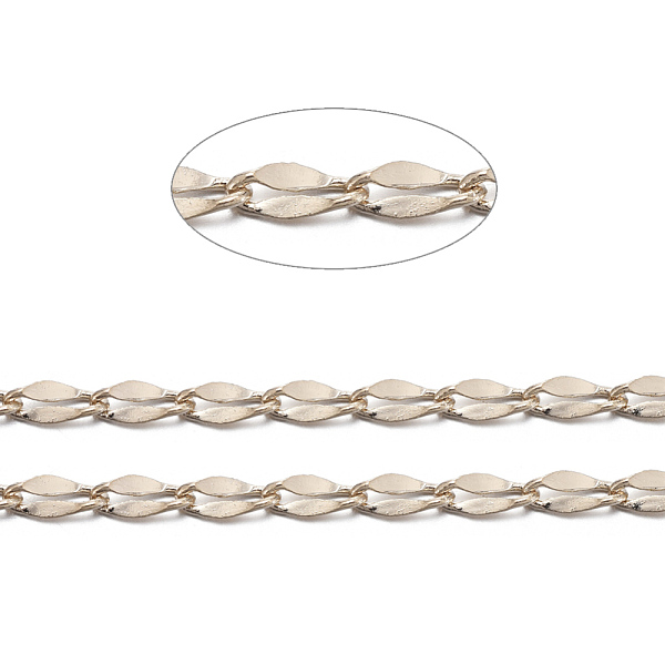 PandaHall Brass Dapped Curb Chains, Twisted Chains, with Spool, Soldered, Real 18K Gold Plated, 5x2.5x0.5mm, about 32.8 Feet(10m)/roll Brass
PandaHall Brass Dapped Curb Chains, Twisted Chains, with Spool, Soldered, Real 18K Gold Plated, 5x2.5x0.5mm, about 32.8 Feet(10m)/roll Brass