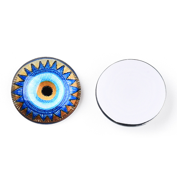 PandaHall Glass Cabochons, Half Round with Eye, Dodger Blue, 20x6.5mm Glass Half Round
PandaHall Glass Cabochons, Half Round with Eye, Dodger Blue, 20x6.5mm Glass Half Round