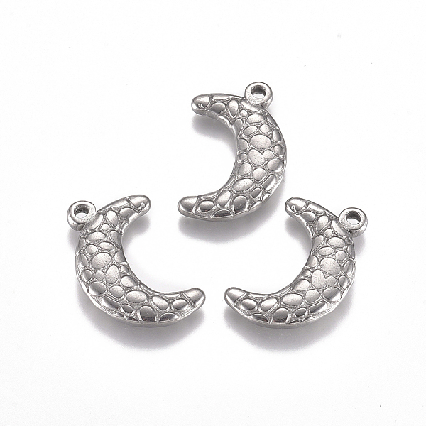 PandaHall 304 Stainless Steel Pendants, Textured, Moon, Stainless Steel Color, 23.5x14.5x3mm, Hole: 1.8mm 304 Stainless Steel Moon
PandaHall 304 Stainless Steel Pendants, Textured, Moon, Stainless Steel Color, 23.5x14.5x3mm, Hole: 1.8mm 304 Stainless Steel Moon