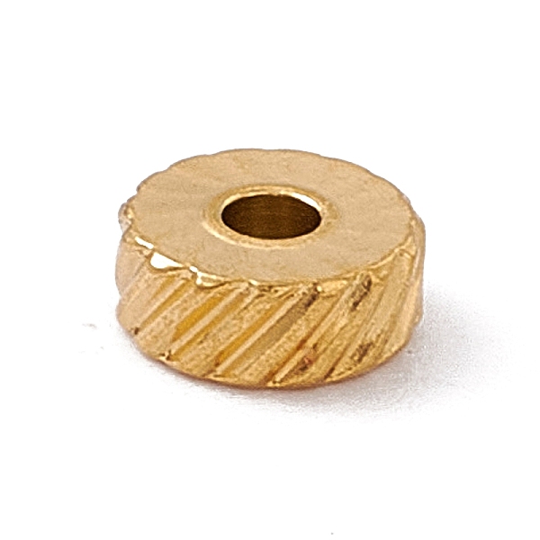PandaHall Twill Pattern 304 Stainless Steel Beads, Column, Golden, 5x2mm, Hole: 1.5mm 304 Stainless Steel Column
PandaHall Twill Pattern 304 Stainless Steel Beads, Column, Golden, 5x2mm, Hole: 1.5mm 304 Stainless Steel Column