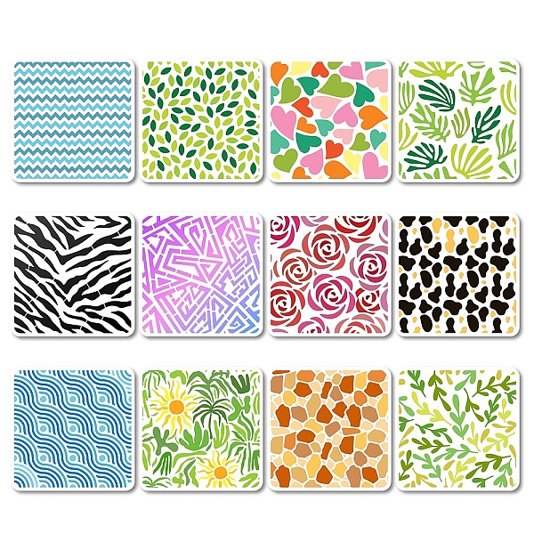 PandaHall 12Pcs 12 Styles PET Plastic Hollow Out Drawing Painting Stencils Templates, Square, Mixed Patterns, 18x18cm, 1pc/style Plastic
PandaHall 12Pcs 12 Styles PET Plastic Hollow Out Drawing Painting Stencils Templates, Square, Mixed Patterns, 18x18cm, 1pc/style Plastic