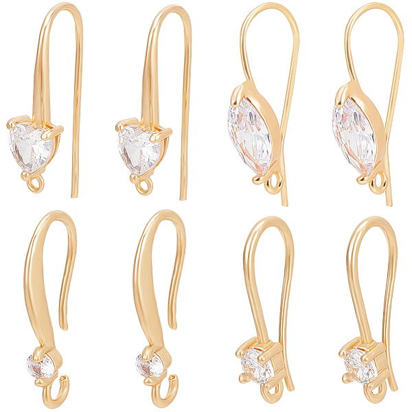 PandaHall Beebeecraft 16Pcs 4 Styles 18K Gold Plated Cubic Zirconia Earring Hooks French Ear Wires with Dangle Loops for DIY Jewellery..., Clear
PandaHall Beebeecraft 16Pcs 4 Styles 18K Gold Plated Cubic Zirconia Earring Hooks French Ear Wires with Dangle Loops for DIY Jewellery..., Clear