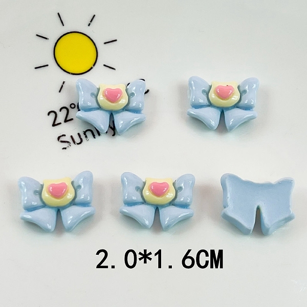 PandaHall Opaque Resin Decoden Cabochons, Bowknot with Cat Heart, Sky Blue, 16x20mm Resin Bowknot
PandaHall Opaque Resin Decoden Cabochons, Bowknot with Cat Heart, Sky Blue, 16x20mm Resin Bowknot