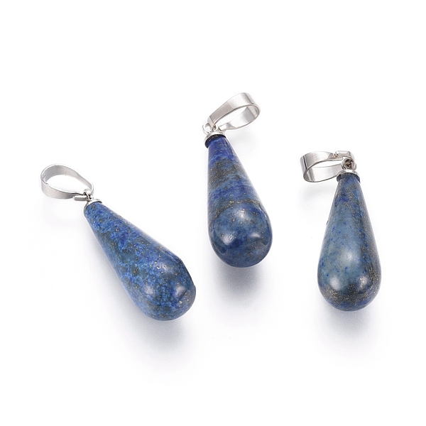 PandaHall Natural Lapis Lazuli Pendants, with Platinum Tone Brass Peg Bails, Teardrop, 27.5~29.5x10.5mm, Hole: 3.5~9x3.5~4.5mm Lapis Lazuli...
PandaHall Natural Lapis Lazuli Pendants, with Platinum Tone Brass Peg Bails, Teardrop, 27.5~29.5x10.5mm, Hole: 3.5~9x3.5~4.5mm Lapis Lazuli...