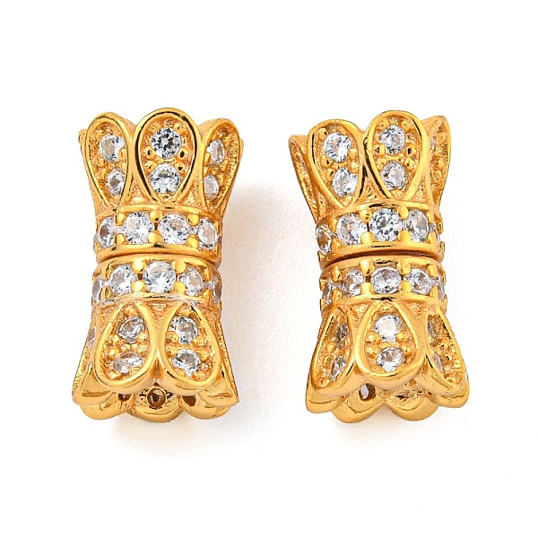 PandaHall 925 Sterling Silver with Rhinestone Screw Clasps, Flower, Real 18K Gold Plated, 11x6x6mm, Hole: 3mm Sterling Silver Flower
PandaHall 925 Sterling Silver with Rhinestone Screw Clasps, Flower, Real 18K Gold Plated, 11x6x6mm, Hole: 3mm Sterling Silver Flower