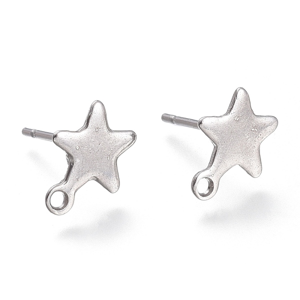 PandaHall 304 Stainless Steel Stud Earring Findings, Star, Stainless Steel Color, 10x8x0.8mm, Hole: 1.4mm, Pin: 0.8mm 304 Stainless Steel...
PandaHall 304 Stainless Steel Stud Earring Findings, Star, Stainless Steel Color, 10x8x0.8mm, Hole: 1.4mm, Pin: 0.8mm 304 Stainless Steel...