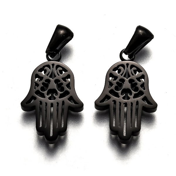 PandaHall 304 Stainless Steel Pendants, Manual Polishing, Hamsa Hand/Hand of Fatima/Hand of Miriam, Electrophoresis Black, 21.5x14x3mm, Hole...
PandaHall 304 Stainless Steel Pendants, Manual Polishing, Hamsa Hand/Hand of Fatima/Hand of Miriam, Electrophoresis Black, 21.5x14x3mm, Hole...