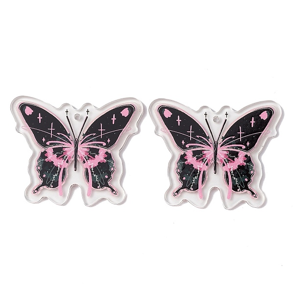 PandaHall Transparent Printed Acrylic Pendants, Butterfly Charm, Black, 39x46.5x2mm, Hole: 2mm Acrylic Butterfly Black
PandaHall Transparent Printed Acrylic Pendants, Butterfly Charm, Black, 39x46.5x2mm, Hole: 2mm Acrylic Butterfly Black