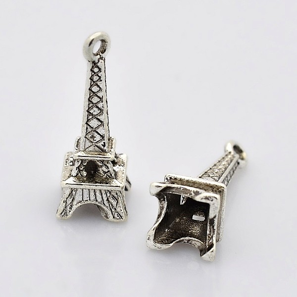 PandaHall Tibetan Style Alloy Pendants, Eiffel Tower Charm for Bracelet Making, Lead Free & Cadmium Free, Antique Silver Color, 24x8x7mm...
PandaHall Tibetan Style Alloy Pendants, Eiffel Tower Charm for Bracelet Making, Lead Free & Cadmium Free, Antique Silver Color, 24x8x7mm...