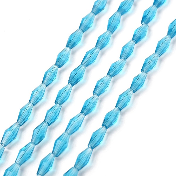 PandaHall Transparent Glass Beads, Faceted, Bicone, Dark Turquoise, 8x4mm, Hole: 0.8mm, about 70pcs/Strand, 22.99''(58.4cm) Glass Bicone
PandaHall Transparent Glass Beads, Faceted, Bicone, Dark Turquoise, 8x4mm, Hole: 0.8mm, about 70pcs/Strand, 22.99''(58.4cm) Glass Bicone