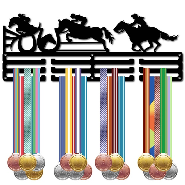 PandaHall Fashion Iron Medal Hanger Holder Display Wall Rack, 3-Line, with Screws, Black, Equestrian, Sports, 150x400mm, Hole: 5mm Iron...
PandaHall Fashion Iron Medal Hanger Holder Display Wall Rack, 3-Line, with Screws, Black, Equestrian, Sports, 150x400mm, Hole: 5mm Iron...