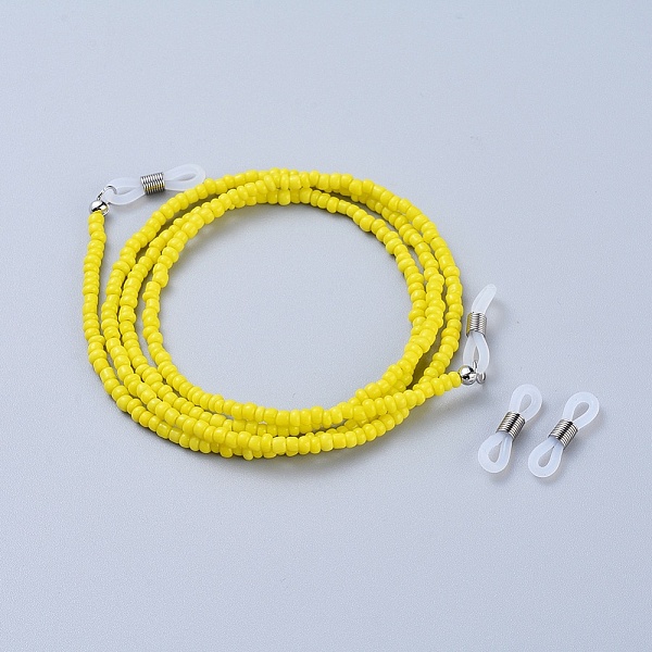 PandaHall Eyeglasses Chains, Neck Strap for Eyeglasses, with Glass Seed Beads, Brass Crimp Beads and Rubber Loop Ends, Yellow, 30.7 inch...
PandaHall Eyeglasses Chains, Neck Strap for Eyeglasses, with Glass Seed Beads, Brass Crimp Beads and Rubber Loop Ends, Yellow, 30.7 inch...