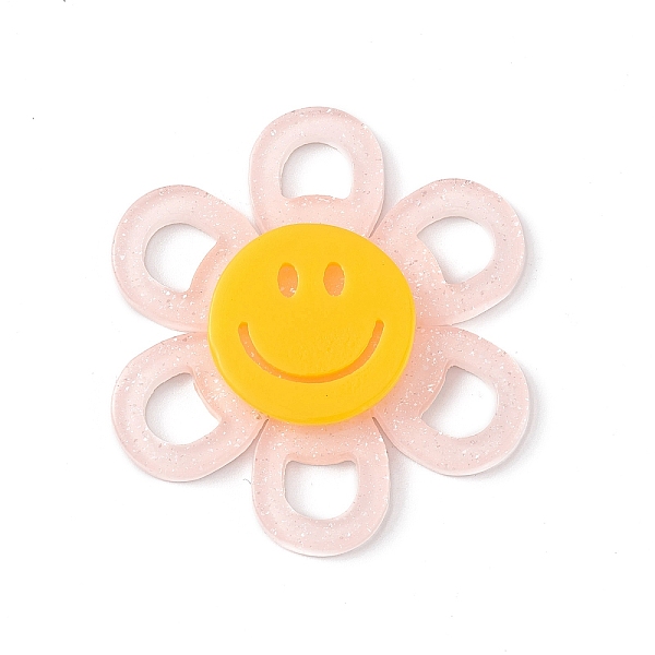 PandaHall Acrylic Cabochons, with Glitter Powder, Flower with Smiling Face, Pink, 37x4.5mm Acrylic Flower Pink
PandaHall Acrylic Cabochons, with Glitter Powder, Flower with Smiling Face, Pink, 37x4.5mm Acrylic Flower Pink
