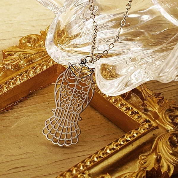PandaHall Stainless Steel Color Stainless Steel Pendant Necklace, Origami Animal, Owl, 17.72 inch(45cm), Pendant: 24x13.5mm Stainless Steel...
PandaHall Stainless Steel Color Stainless Steel Pendant Necklace, Origami Animal, Owl, 17.72 inch(45cm), Pendant: 24x13.5mm Stainless Steel...