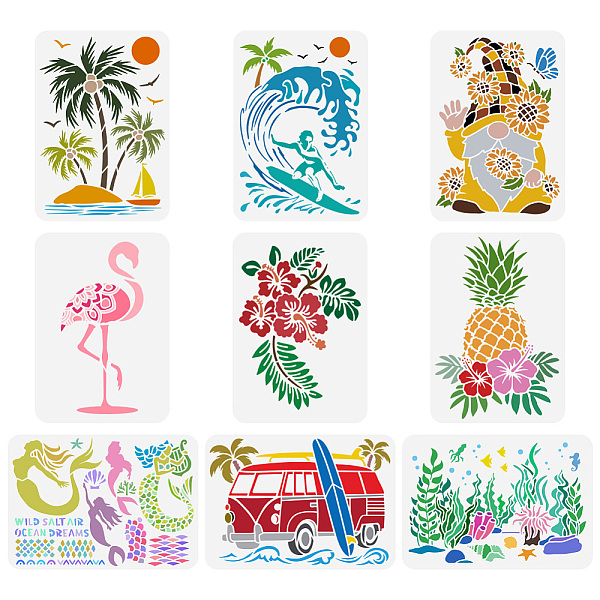 PandaHall PET Hollow Out Drawing Painting Stencils, for DIY Scrapbook, Photo Album, Mixed Shapes, 297x210mm, 9pcs/set Plastic Mixed Shapes
PandaHall PET Hollow Out Drawing Painting Stencils, for DIY Scrapbook, Photo Album, Mixed Shapes, 297x210mm, 9pcs/set Plastic Mixed Shapes