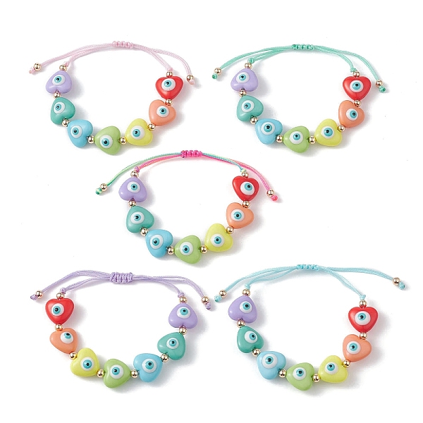 PandaHall Resin Heart with Evil Eye Braided Bead Bracelets, Adjustable Bracelet for Women, Mixed Color, Inner Diameter: 2 inch(5.2~5.4cm)..., Multicolor
PandaHall Resin Heart with Evil Eye Braided Bead Bracelets, Adjustable Bracelet for Women, Mixed Color, Inner Diameter: 2 inch(5.2~5.4cm)..., Multicolor
