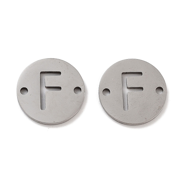 PandaHall 201 Stainless Steel Hollow Flat Round Links, Letter Connector Charms, Stainless Steel Color, Letter F, 12x1mm, Hole: 1.2mm 201...
PandaHall 201 Stainless Steel Hollow Flat Round Links, Letter Connector Charms, Stainless Steel Color, Letter F, 12x1mm, Hole: 1.2mm 201...