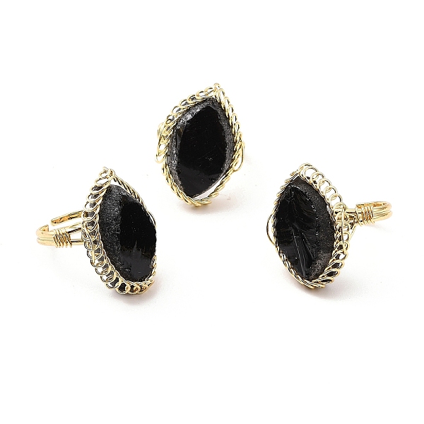 PandaHall Natural Obsidian Horse Eye Wrapped Adjustable Ring, Gemstone Chunky Ring, Brass Jewelry for Women, Golden, Cadmium Free & Lead...
PandaHall Natural Obsidian Horse Eye Wrapped Adjustable Ring, Gemstone Chunky Ring, Brass Jewelry for Women, Golden, Cadmium Free & Lead...