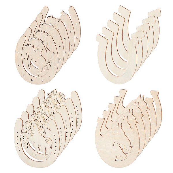 PandaHall Unfinished Wooden Cutouts, Horseshoe Shape, BurlyWood, 88~93x82.5~83x2mm, 4 style, 12pcs/style, 48pcs/set Wood Horse Orange
PandaHall Unfinished Wooden Cutouts, Horseshoe Shape, BurlyWood, 88~93x82.5~83x2mm, 4 style, 12pcs/style, 48pcs/set Wood Horse Orange