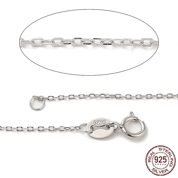 PandaHall Trendy Unisex Rhodium Plated 925 Sterling Silver Cable Chains Necklaces, with Spring Ring Clasps, Thin Chain, Platinum, 18 inch...
PandaHall Trendy Unisex Rhodium Plated 925 Sterling Silver Cable Chains Necklaces, with Spring Ring Clasps, Thin Chain, Platinum, 18 inch...