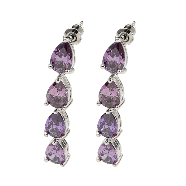 PandaHall Rack Plating Platinum Tone Brass Cubic Zirconia Studs Earrings for Women, Teardrop, Medium Orchid, 41x7mm Cubic Zirconia Teardrop
PandaHall Rack Plating Platinum Tone Brass Cubic Zirconia Studs Earrings for Women, Teardrop, Medium Orchid, 41x7mm Cubic Zirconia Teardrop