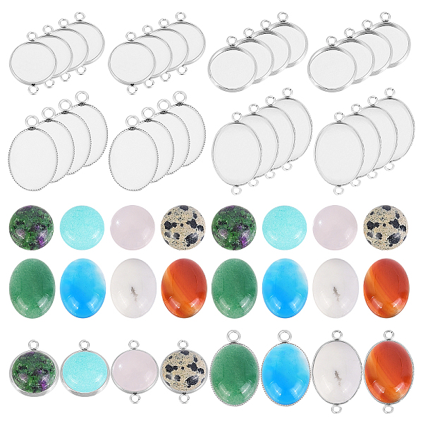 PandaHall UNICRAFTALE 32pcs Flat Round and Oval Stone Pendant Stainless Steel Pendant Cabochon Settings Mixed Color Natural Mixed Stone..., Multicolor
PandaHall UNICRAFTALE 32pcs Flat Round and Oval Stone Pendant Stainless Steel Pendant Cabochon Settings Mixed Color Natural Mixed Stone..., Multicolor