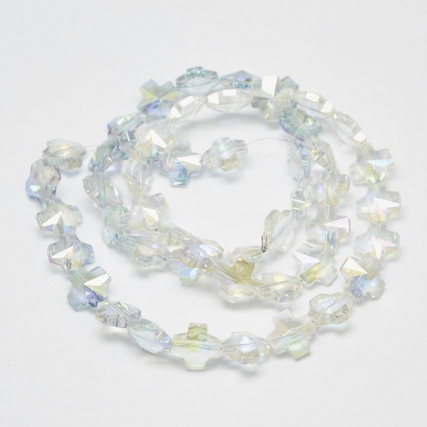 PandaHall Electroplate Glass Beads Strands, Half Rainbow Plated, Faceted, Cross, Colorful, 14x14x8.5mm, Hole: 1.5mm Glass Cross
PandaHall Electroplate Glass Beads Strands, Half Rainbow Plated, Faceted, Cross, Colorful, 14x14x8.5mm, Hole: 1.5mm Glass Cross