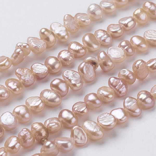 PandaHall Natural Cultured Freshwater Pearl Beads Strands, Baroque Keshi Pearl Beads, Two Sides Polished, Sandy Brown, 5~7x4~5x3~4mm, Hole...
PandaHall Natural Cultured Freshwater Pearl Beads Strands, Baroque Keshi Pearl Beads, Two Sides Polished, Sandy Brown, 5~7x4~5x3~4mm, Hole...