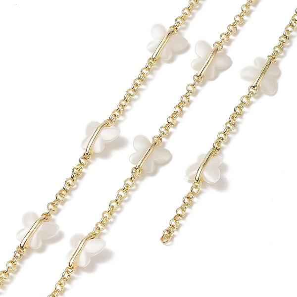 PandaHall Rack Plating Brass Rolo Chains, with Plastic Pearl Butterfly Beaded, Unwelded, with Card Paper, Golden, 10x9.5x3.5mm Brass White
PandaHall Rack Plating Brass Rolo Chains, with Plastic Pearl Butterfly Beaded, Unwelded, with Card Paper, Golden, 10x9.5x3.5mm Brass White