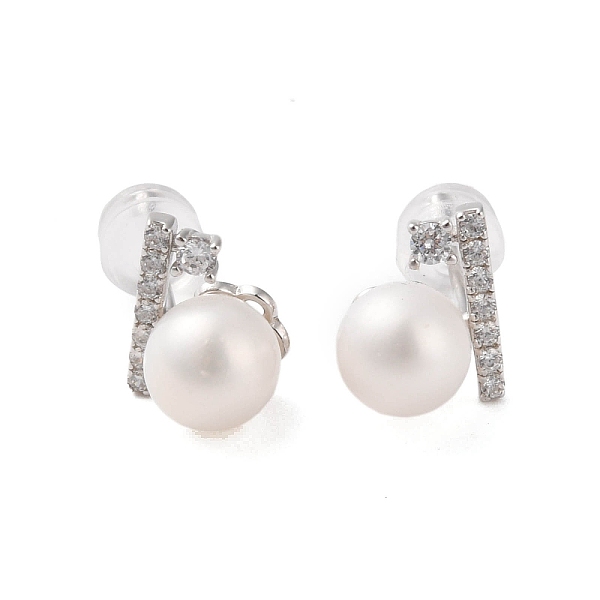 PandaHall 925 Sterling Silver Studs Earring, with Natural Pearl, Platinum, 10x8mm Pearl Others
PandaHall 925 Sterling Silver Studs Earring, with Natural Pearl, Platinum, 10x8mm Pearl Others
