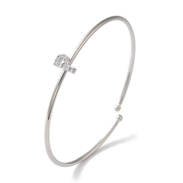 PandaHall Rack Plating Brass Micro Pave Clear Cubic Zirconia Letter Open Cuff Bangles, Torque Bangles for Women, Platinum, Lead Free &...
PandaHall Rack Plating Brass Micro Pave Clear Cubic Zirconia Letter Open Cuff Bangles, Torque Bangles for Women, Platinum, Lead Free &...