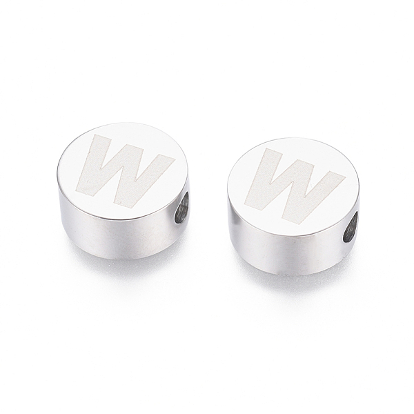 PandaHall 304 Stainless Steel Beads, Flat Round with Letter, Letter.W, 10x4.5mm, Hole: 2mm 304 Stainless Steel Letter W
PandaHall 304 Stainless Steel Beads, Flat Round with Letter, Letter.W, 10x4.5mm, Hole: 2mm 304 Stainless Steel Letter W