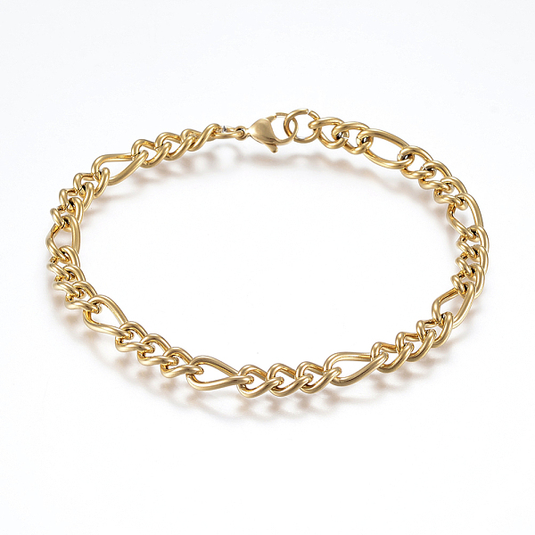 PandaHall 304 Stainless Steel Chain Anklets, with Lobster Claw Clasps, Golden, 8-5/8 inch(220mm)x6mm Stainless Steel
PandaHall 304 Stainless Steel Chain Anklets, with Lobster Claw Clasps, Golden, 8-5/8 inch(220mm)x6mm Stainless Steel