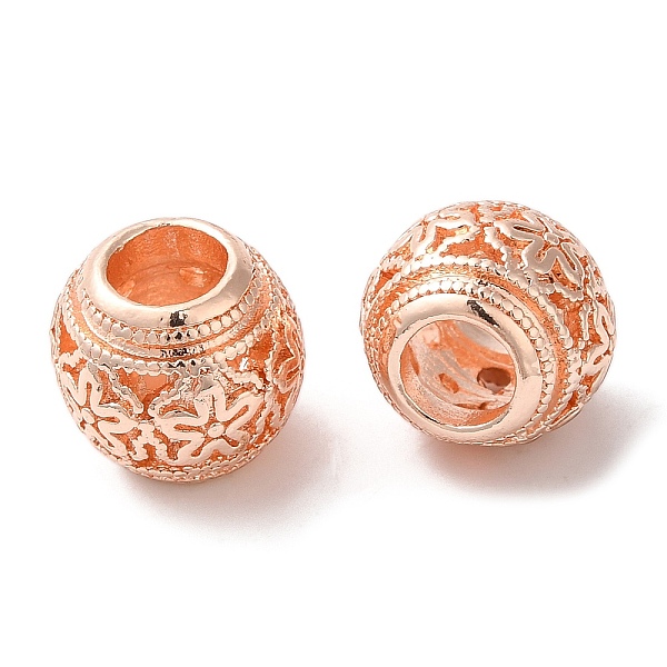 PandaHall Rack Plating Alloy European Beads, Cadmium Free & Nickel Free & Lead Free, Large Hole Beads, Round with Flower, Rose Gold, 11x9mm...
PandaHall Rack Plating Alloy European Beads, Cadmium Free & Nickel Free & Lead Free, Large Hole Beads, Round with Flower, Rose Gold, 11x9mm...