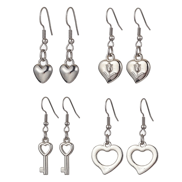 PandaHall CCB Plastic Heart Dangle Earrings, 304 Stainless Steel Earrings, Stainless Steel Color, 35~44.5x9~18mm Plastic Heart
PandaHall CCB Plastic Heart Dangle Earrings, 304 Stainless Steel Earrings, Stainless Steel Color, 35~44.5x9~18mm Plastic Heart