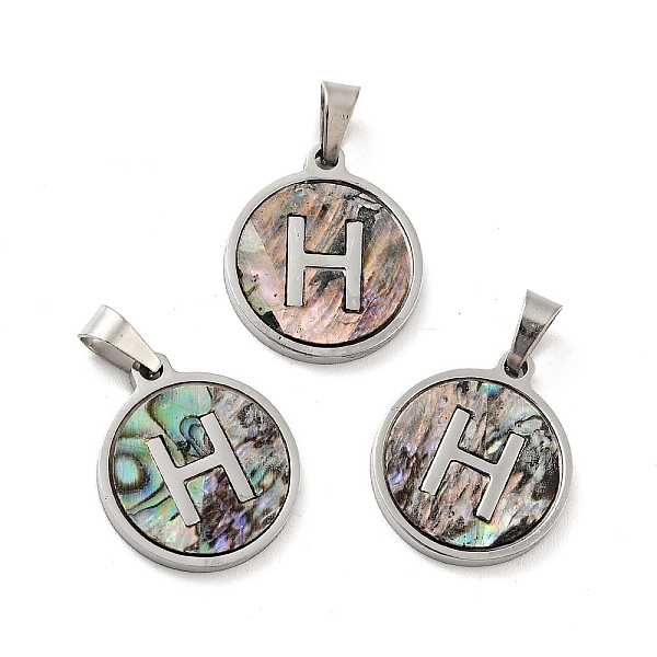 PandaHall 304 Stainless Steel with Paua Shell Pendants, Stainless Steel Color, Flat Round with Letter Charm, Letter.H, 18x16x1.5mm, Hole...
PandaHall 304 Stainless Steel with Paua Shell Pendants, Stainless Steel Color, Flat Round with Letter Charm, Letter.H, 18x16x1.5mm, Hole...