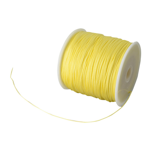 PandaHall Braided Nylon Thread, Chinese Knotting Cord Beading Cord for Beading Jewelry Making, Champagne Yellow, 0.8mm, about 100yards/roll...
PandaHall Braided Nylon Thread, Chinese Knotting Cord Beading Cord for Beading Jewelry Making, Champagne Yellow, 0.8mm, about 100yards/roll...