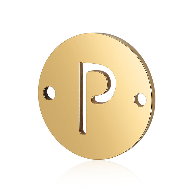PandaHall Titanium Steel Links connectors, Flat Round with Letter, Golden, Letter.P, 12x0.8mm, Hole: 0.8mm Titanium Steel Flat Round
PandaHall Titanium Steel Links connectors, Flat Round with Letter, Golden, Letter.P, 12x0.8mm, Hole: 0.8mm Titanium Steel Flat Round