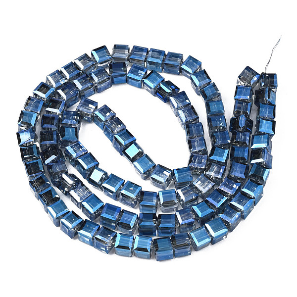 PandaHall Electroplate Transparent Glass Beads Strands, AB Color Plated, Half Plated, Faceted, Cube, Medium Blue, 7x7x7mm, Hole: 1.4mm...
PandaHall Electroplate Transparent Glass Beads Strands, AB Color Plated, Half Plated, Faceted, Cube, Medium Blue, 7x7x7mm, Hole: 1.4mm...
