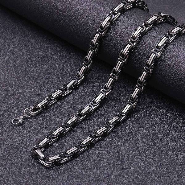 PandaHall Titanium Steel Byzantine Chain Necklaces for Men, Black, 19.69 inch(50cm) Titanium Steel
PandaHall Titanium Steel Byzantine Chain Necklaces for Men, Black, 19.69 inch(50cm) Titanium Steel