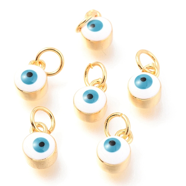 PandaHall Brass Enamel Pendants, Long-Lasting Plated, Real 18K Gold Plated, with Jump Rings, Column with Evil Eye, White, 8x5.5x4.5mm,Jump...
PandaHall Brass Enamel Pendants, Long-Lasting Plated, Real 18K Gold Plated, with Jump Rings, Column with Evil Eye, White, 8x5.5x4.5mm,Jump...