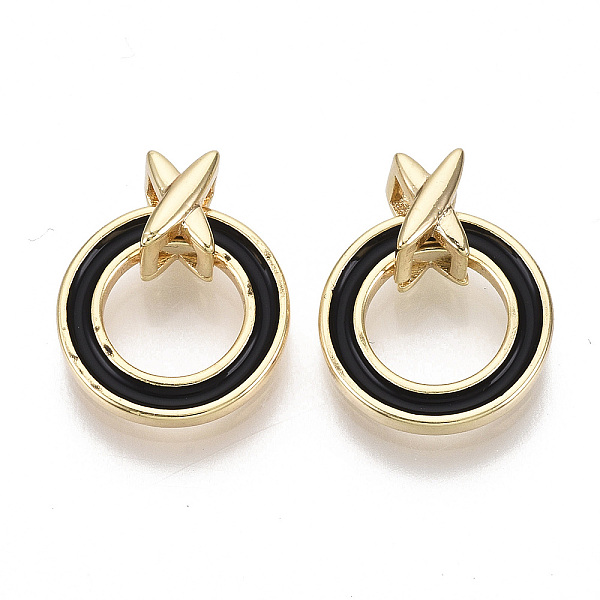 PandaHall Brass Enamel Charms, Ring, Real 18K Gold Plated, Nickel Free, Black, 12.5x1.5mm, Inner Diameter: 7mm, X Shape: 6.5x4.5x5.5mm...
PandaHall Brass Enamel Charms, Ring, Real 18K Gold Plated, Nickel Free, Black, 12.5x1.5mm, Inner Diameter: 7mm, X Shape: 6.5x4.5x5.5mm...