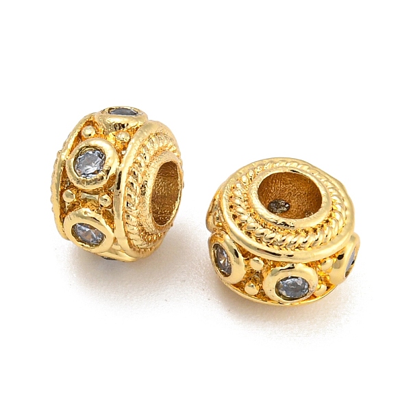 PandaHall Rack Plating Brass Beads, with Cubic Zirconia, Long-Lasting Plated, Rondelle, Golden, 7.5x5mm, Hole: 3mm Brass+Cubic Zirconia..., Clear
PandaHall Rack Plating Brass Beads, with Cubic Zirconia, Long-Lasting Plated, Rondelle, Golden, 7.5x5mm, Hole: 3mm Brass+Cubic Zirconia..., Clear