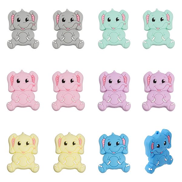 PandaHall CHGCRAFT 12Pcs 6 Colors Food Grade Eco-Friendly Silicone Beads, Chewing Beads For Teethers, DIY Nursing Necklaces Making, Elephant..., Multicolor
PandaHall CHGCRAFT 12Pcs 6 Colors Food Grade Eco-Friendly Silicone Beads, Chewing Beads For Teethers, DIY Nursing Necklaces Making, Elephant..., Multicolor