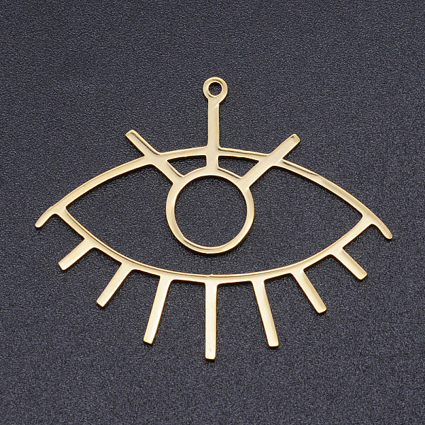 PandaHall 201 Stainless Steel Laser Cut Pendants, Eye, Golden, 32x39.5x1mm, Hole: 1.5mm 201 Stainless Steel Eye
PandaHall 201 Stainless Steel Laser Cut Pendants, Eye, Golden, 32x39.5x1mm, Hole: 1.5mm 201 Stainless Steel Eye