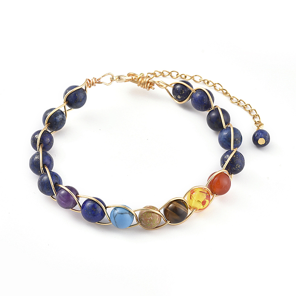 PandaHall Chakra Jewelry, Natural Natural Lapis Lazuli Bracelets, with Brass Lobster Claw Clasps and 304 Stainless Steel Twisted Chains...
PandaHall Chakra Jewelry, Natural Natural Lapis Lazuli Bracelets, with Brass Lobster Claw Clasps and 304 Stainless Steel Twisted Chains...
