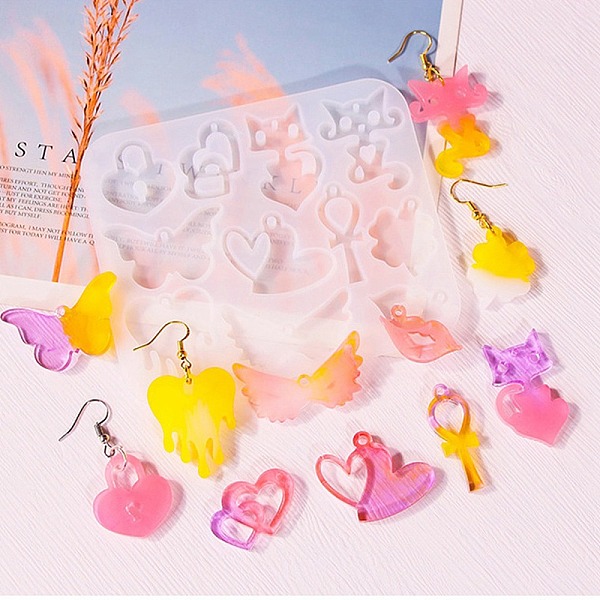 PandaHall Food Grade DIY Silicone Pendant Molds, Resin Casting Molds, For UV Resin, Epoxy Resin Jewelry Making, White, Butterfly...
PandaHall Food Grade DIY Silicone Pendant Molds, Resin Casting Molds, For UV Resin, Epoxy Resin Jewelry Making, White, Butterfly...